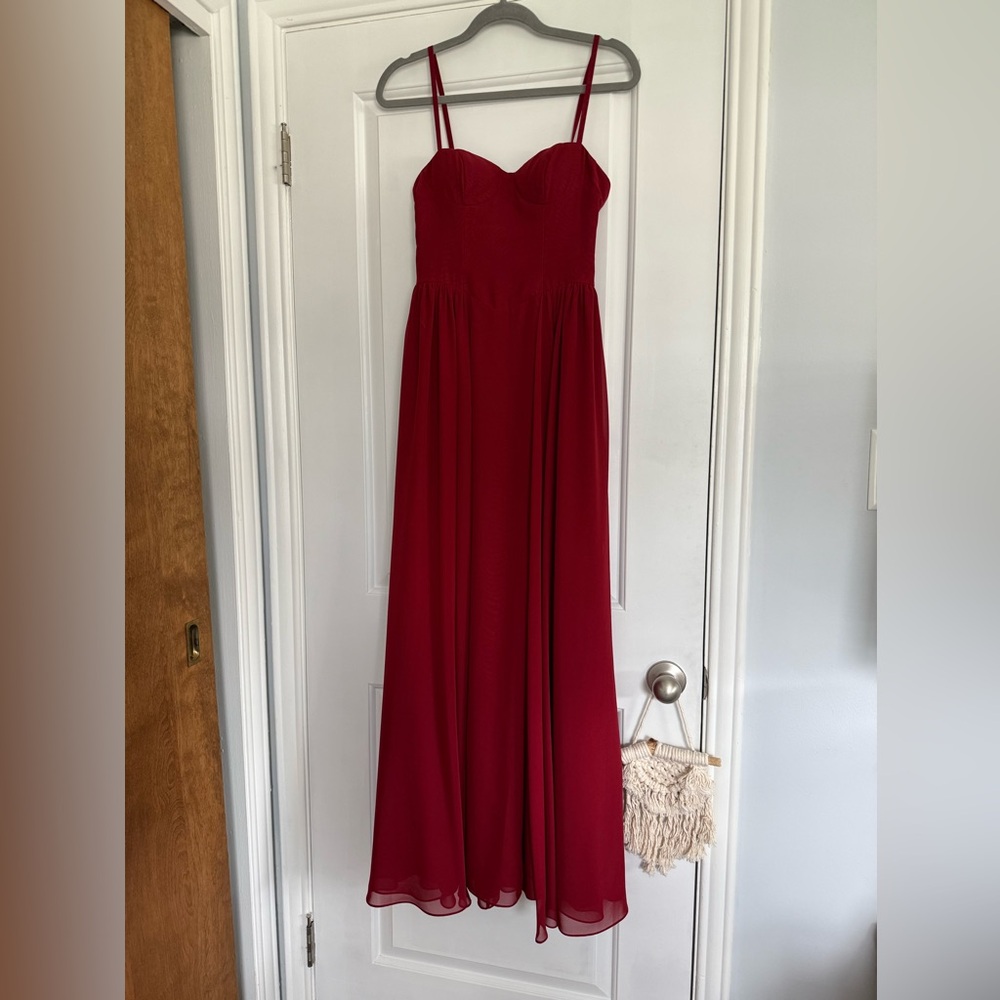 Azazie Pomegranate Evening Gown